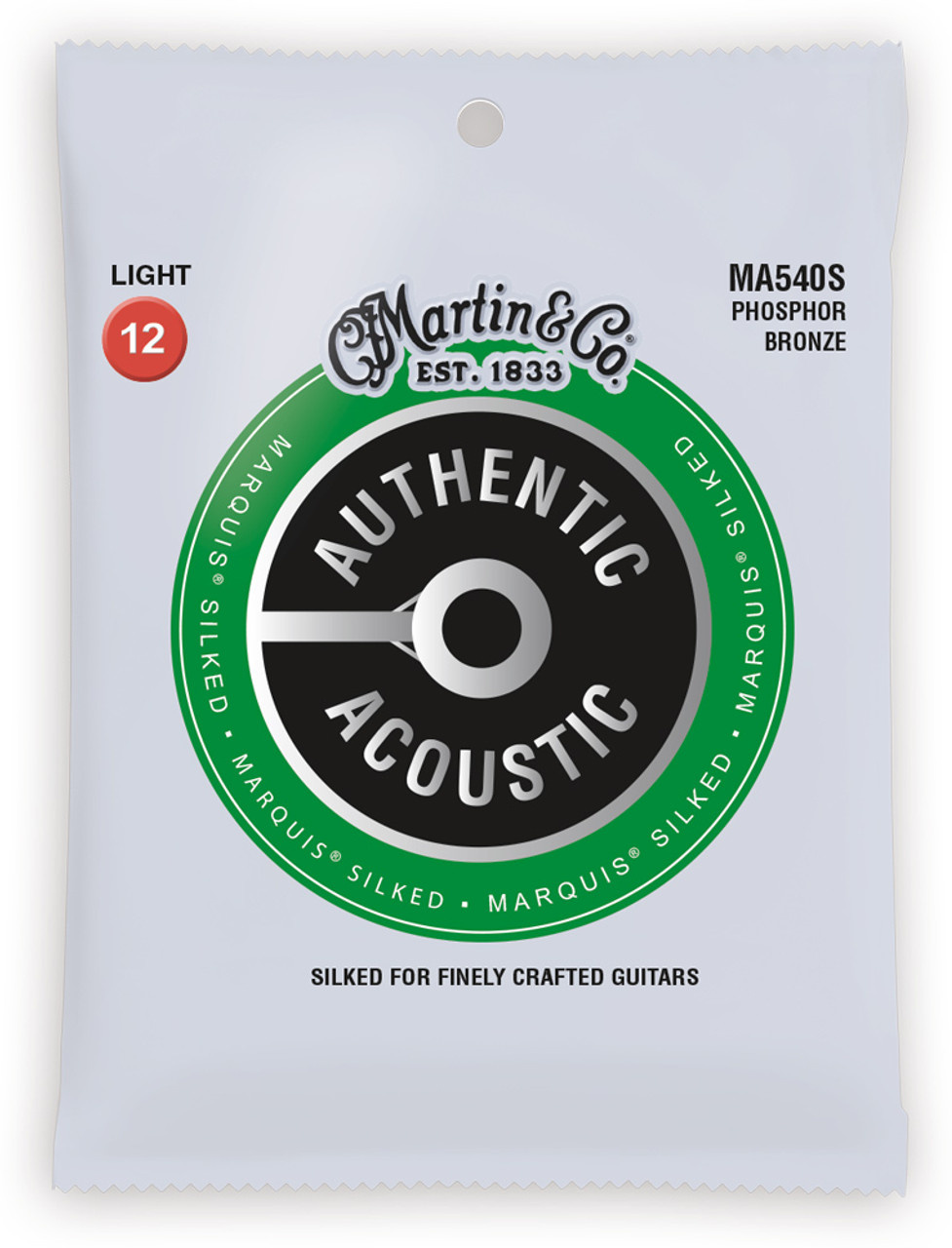 C. F. Martin & Co. Martin Authentic Acoustic Marquis Silked Phosphor Bronze MA540S Light 12-54