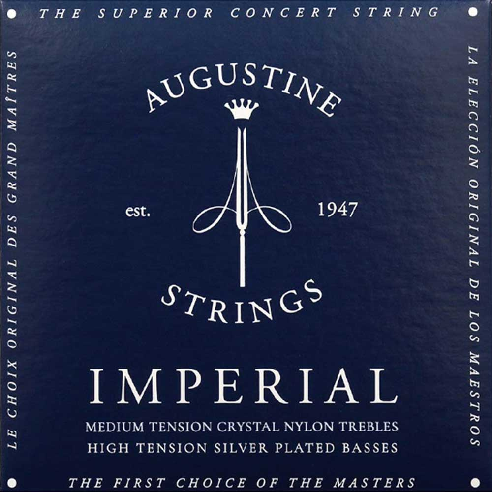 Augustine Augustine Imperial Blue Medium Trebles/High Tension Basses Nylon Strings