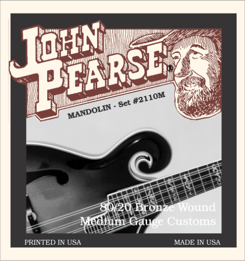 John Pearse John Pearse 2110M Mandolin 80/20 Bronze Wound Medium Gauge Customs