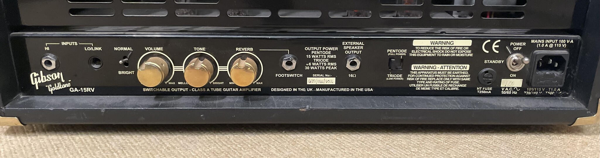 Gibson Gibson Goldtone GA-15RV Combo 1x12"