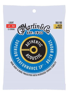 C. F. Martin & Co. Martin Authentic Acoustic 12-String Bronze MA190 Light 12-54