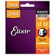 Elixir Elixir Nanoweb 12-53 80/20 Bronze 16539 3-Pack