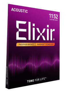 Elixir Elixir 16027 Nanoweb Acoustic 11-52 Ph. Bronze