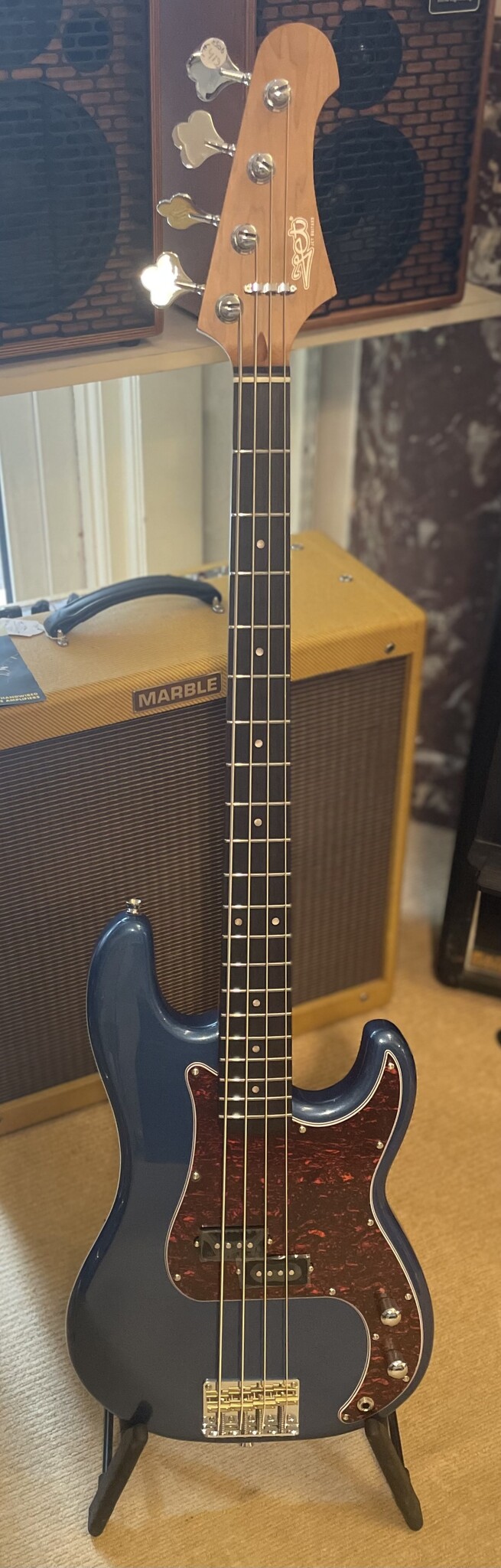 JET Guitars JET P-Bass JPB-300 Navy Blue