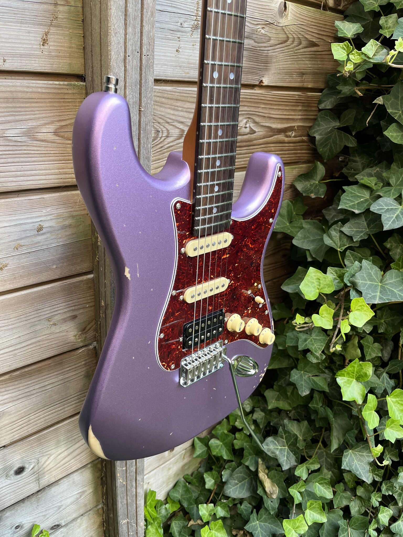 Patina Guitars Patina PS-7 S-Style Purple Relic HSS