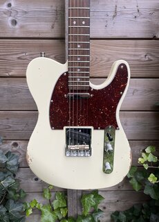 Patina Guitars Patina PT-6 T-Style Olympic White Relic