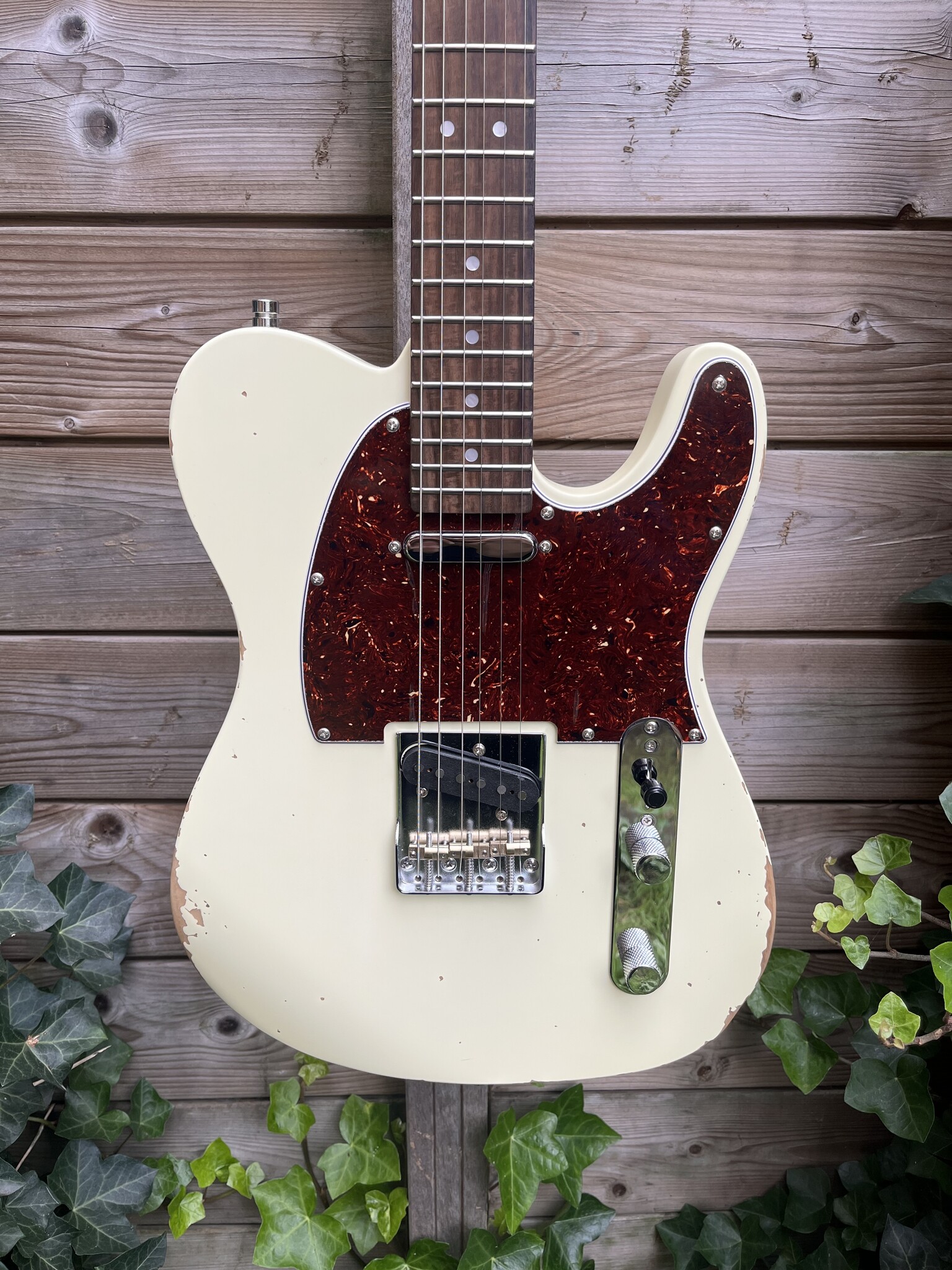 Patina Guitars Patina PT-6 T-Style Olympic White Relic