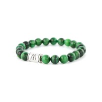 Green Bracelet - Silver Green Tiger Eye