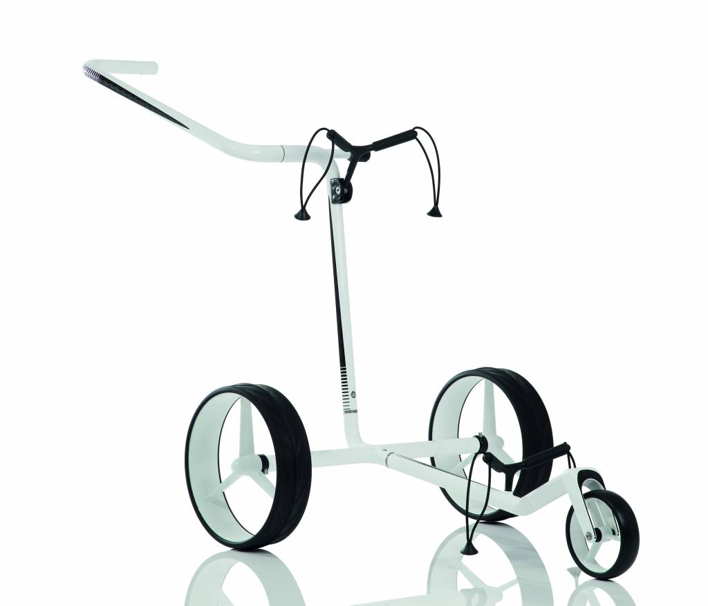 Chariot manuel JuCad CARBON 3 roues argent-noir – Golf Technic