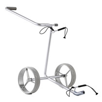 Silver 2-wheel pushtrolley