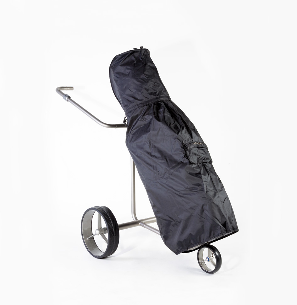 Das praktische JuCad Regencover ist für alle Golfbags geeignet.