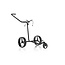 JuCad Carbon Shine Manual 3-wheel, black glossy