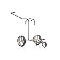 Silver 3-wheel pushtrolley