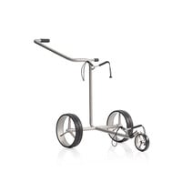 Silver 3-wheel pushtrolley