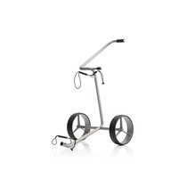 Silver 2-wheel pushtrolley