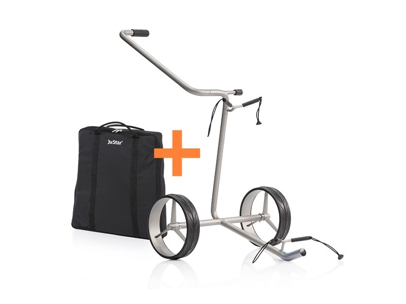 JuStar Silver 2-wheel pushtrolley