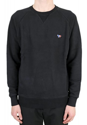 MAISON KITSUNE sweat-shirt tricolor fox patch black MAISON KITSUNE sweat-shirt tricolor fox patch black