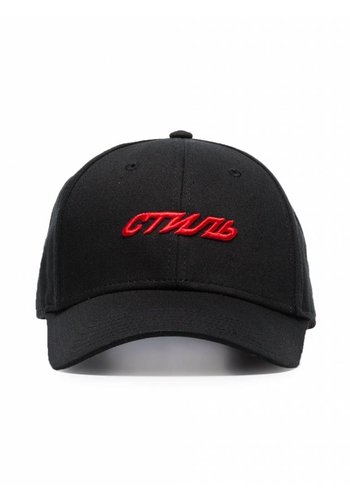 HERON PRESTON baseball cap embroidery стиль black red HERON PRESTON baseball cap embroidery стиль black red