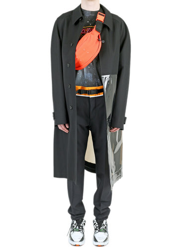 MAISON MARGIELA vinyl panel coat black MAISON MARGIELA vinyl panel coat black