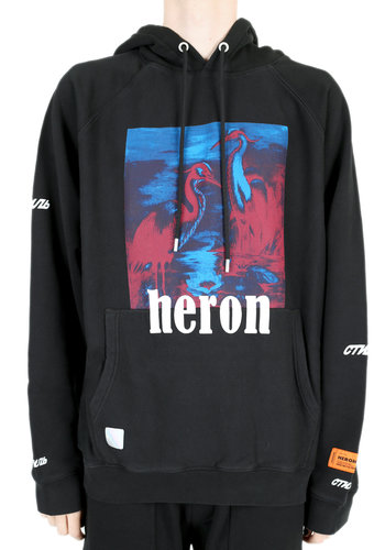 HERON PRESTON red blue birds hoodie HERON PRESTON red blue birds hoodie