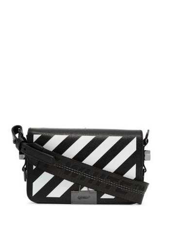 OFF-WHITE diag mini flap bag black white OFF-WHITE diag mini flap bag black white