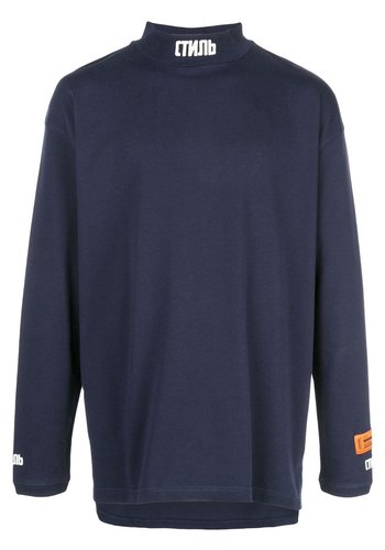 HERON PRESTON turtleneck стиль dark blue white HERON PRESTON turtleneck стиль dark blue white