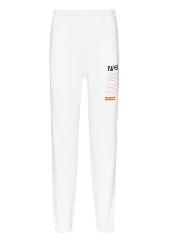 HERON PRESTON nasa slim sweatpants facts white multi HERON PRESTON nasa slim sweatpants facts white multi