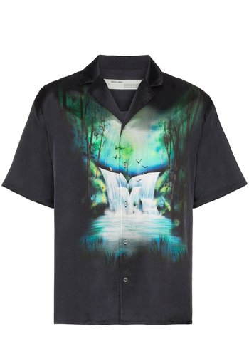 OFF-WHITE waterfall holiday shirt black multicolor OFF-WHITE waterfall holiday shirt black multicolor