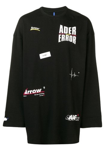 ADER ERROR multiple logo t-shirt noir ADER ERROR multiple logo t-shirt noir