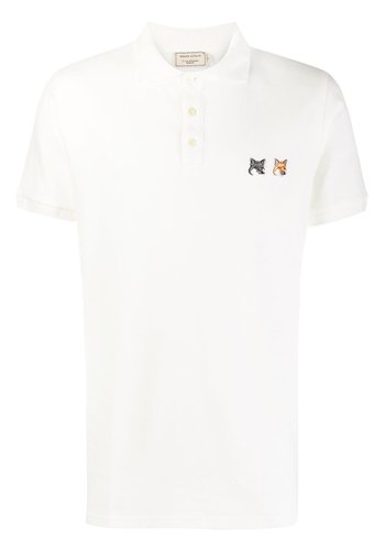 MAISON KITSUNE polo double fox head patch latte MAISON KITSUNE polo double fox head patch latte