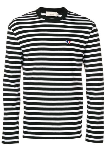 MAISON KITSUNE marin tricolor fox patch black white MAISON KITSUNE marin tricolor fox patch black white