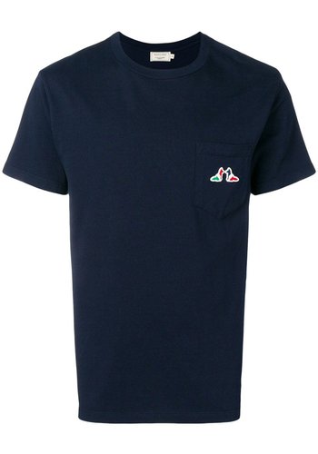 MAISON KITSUNE resting fox patch t-shirt navy MAISON KITSUNE resting fox patch t-shirt navy