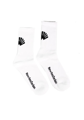 NEW AMSTERDAM SURFASSOCIATION logo socks white NEW AMSTERDAM SURFASSOCIATION logo socks white