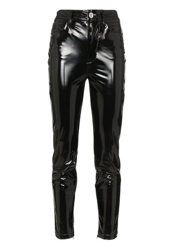 UNRAVEL PROJECT high waist skinny latex pants black UNRAVEL PROJECT high waist skinny latex pants black