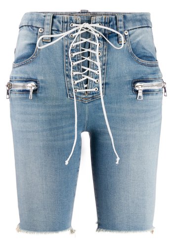 UNRAVEL PROJECT vintage dnm cyclist lace up blue UNRAVEL PROJECT vintage dnm cyclist lace up blue
