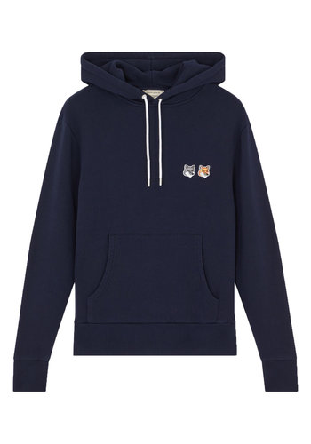 MAISON KITSUNE double fox head patch hoodie navy MAISON KITSUNE double fox head patch hoodie navy