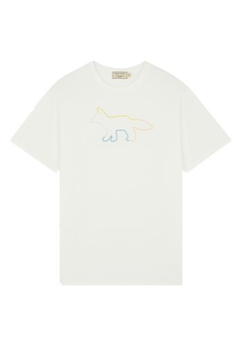 MAISON KITSUNE t-shirt rainbow profile fox white MAISON KITSUNE t-shirt rainbow profile fox white
