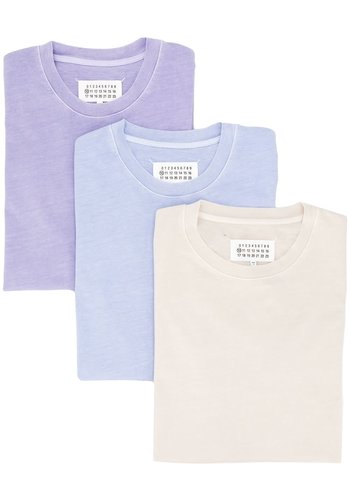 MAISON MARGIELA 3-pack t-shirts beige/purple MAISON MARGIELA 3-pack t-shirts beige/purple