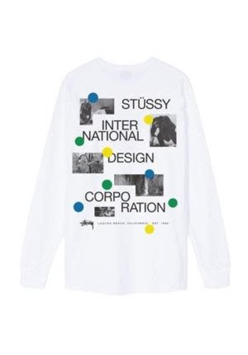 STUSSY dot collage ls tee white STUSSY dot collage ls tee white
