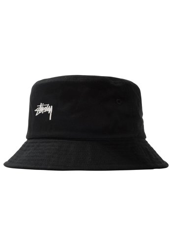 STUSSY stock bucket hat black STUSSY stock bucket hat black