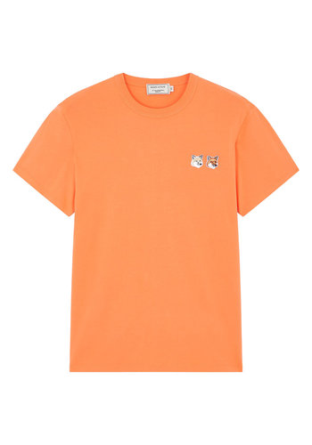 MAISON KITSUNE t-shirt double fox head patch orange MAISON KITSUNE t-shirt double fox head patch orange