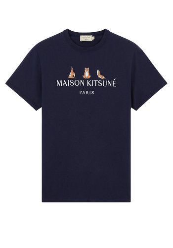 MAISON KITSUNE tee-shirt 3 yoga foxes MAISON KITSUNE tee-shirt 3 yoga foxes