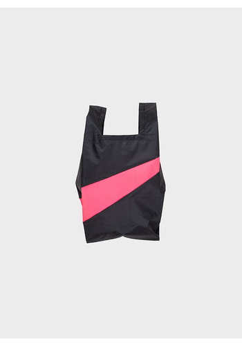 SUSAN BIJL shopping bag black & fluo pink s SUSAN BIJL shopping bag black & fluo pink s