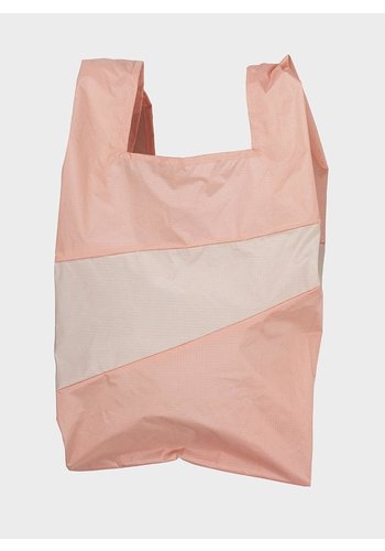 SUSAN BIJL shopping bag apricot & beige l SUSAN BIJL shopping bag apricot & beige l