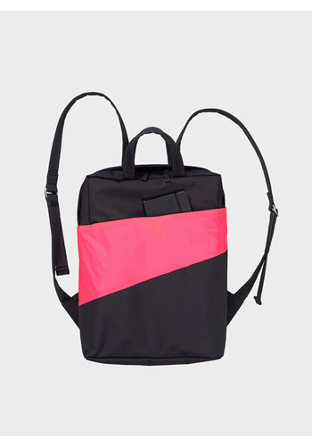 SUSAN BIJL backpack black fluo pink SUSAN BIJL backpack black fluo pink