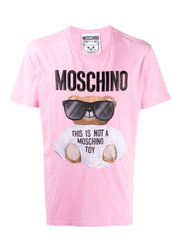 MOSCHINO embroidered t-shirt pink MOSCHINO embroidered t-shirt pink