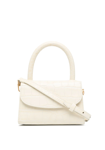BY FAR mini croco leather bag cream BY FAR mini croco leather bag cream