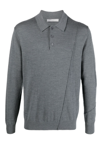 A-COLD-WALL* merino knit polo flint A-COLD-WALL* merino knit polo flint