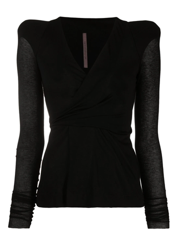 RICK OWENS LILIES bold shoulder longsleeve top black RICK OWENS LILIES bold shoulder longsleeve top black
