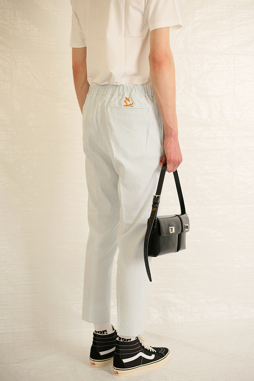 MAISON KITSUNE NEW CARROT PANTS BLUE 